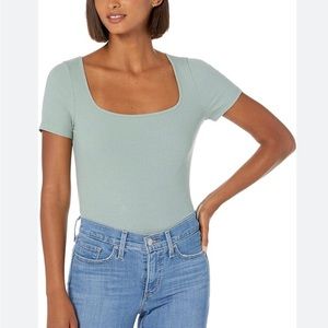 Madewell ribbed square neck top